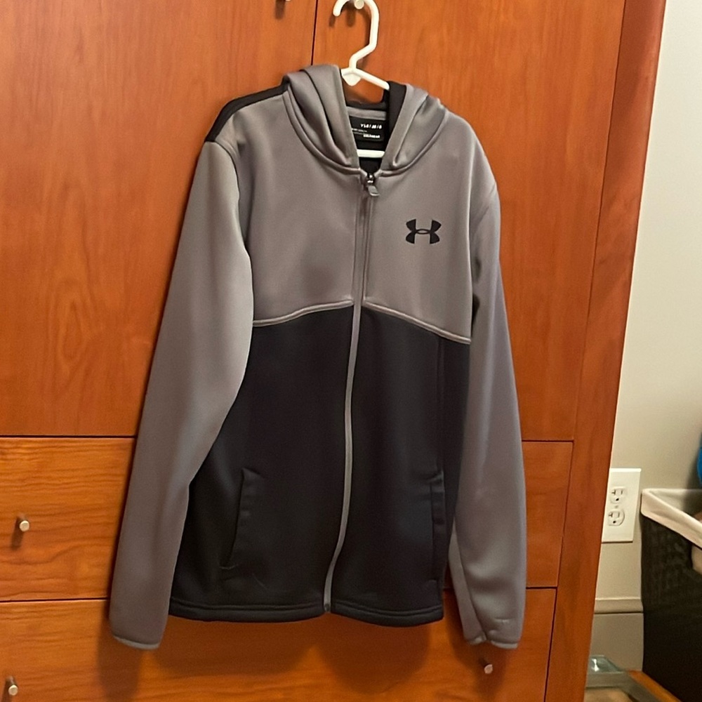 Under Armour zip up sweatshirt.